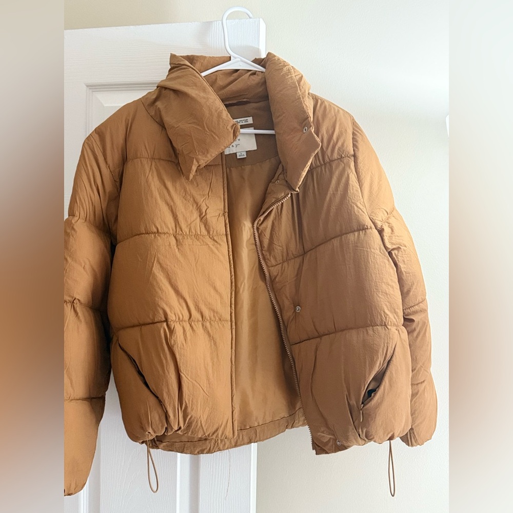 A New Day Tan Puffer Jacket
